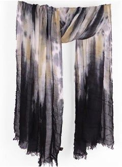 Generic Digital scarf, Turkish gauze, white*black, 2 metres  - Image 1