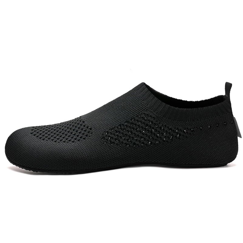 WateLves Womens Barefoot Water Shoes Travel House Slippers for Indoor and Outdoor Aqua Socks for Beach Swim Surf Yoga Dancing Camping Must Haves (Shiny/Black, 38/39) - Image 3