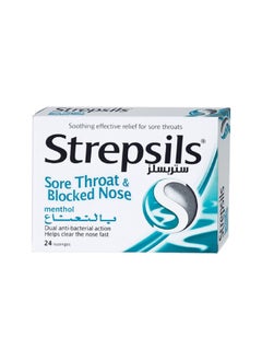 Strepsils Sore Throat & Blocked Nose Menthol Lozenges 