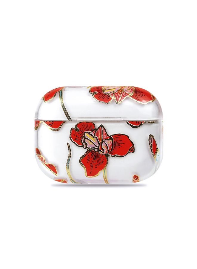 Raxoom Case Cover 2 PCS Bronzing Wet Sticking Hard Shell Protective Case For AirPods Pro Rose
