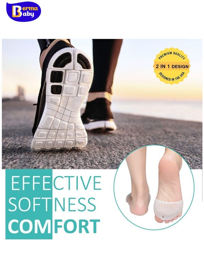 Berma Baby Metatarsal Pads, Gel Toe Separators, Bunion Corrector Cushion, Toe Spacers, Ball of Foot Cushions, Soft&Breathable, Idea for Mortons Neuroma, Blisters, Diabetic Feet, Hammer Toe, Rapid Pain Relief  - Image 2