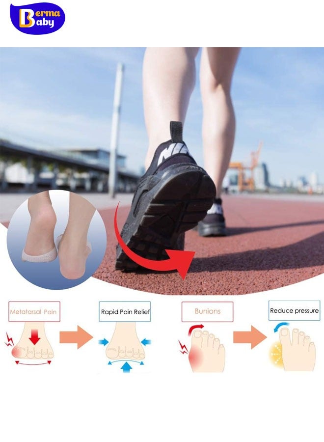 Berma Baby Metatarsal Pads, Gel Toe Separators, Bunion Corrector Cushion, Toe Spacers, Ball of Foot Cushions, Soft&Breathable, Idea for Mortons Neuroma, Blisters, Diabetic Feet, Hammer Toe, Rapid Pain Relief  - Image 3