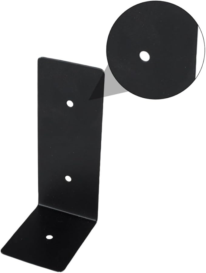 Heavy Duty Black Metal Shelf Brackets 4pcs with Screws for Wall Mount Support - Image 4