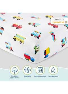 Wildkin Kids 100% Cotton Flannel Fitted Crib Sheet for Boys & Girls, Crib Sheets Measures 52 x 28 Inches, Kids Crib Sheets Super Soft & Breathable Material (Trains, Planes & Trucks) - pzsku/Z05068C2EB7273BB3E33FZ/45/_/1737030761/f64f024c-f298-401f-b1f0-9fb62e3156d8