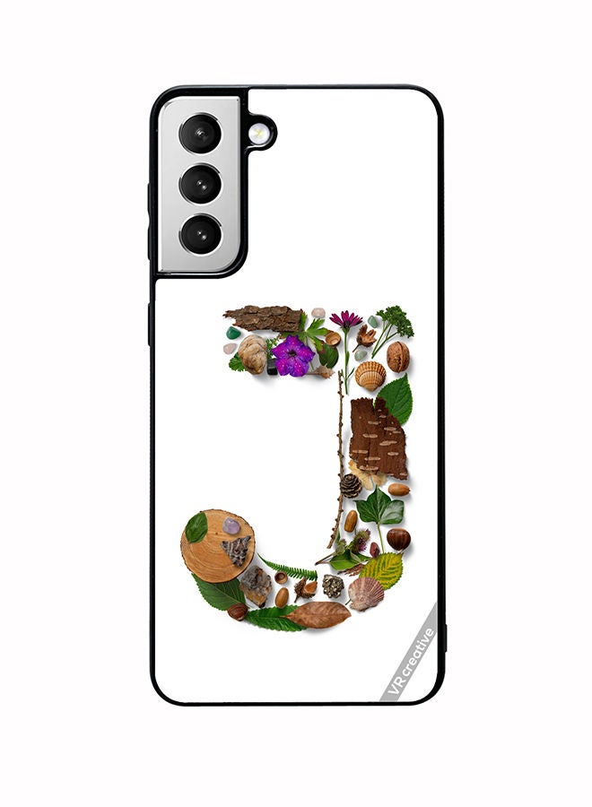 VR CREATIVE Protective Case Cover For Samsung Galaxy S22 Plus 5G Alphabet J Design Multicolour - Image 1