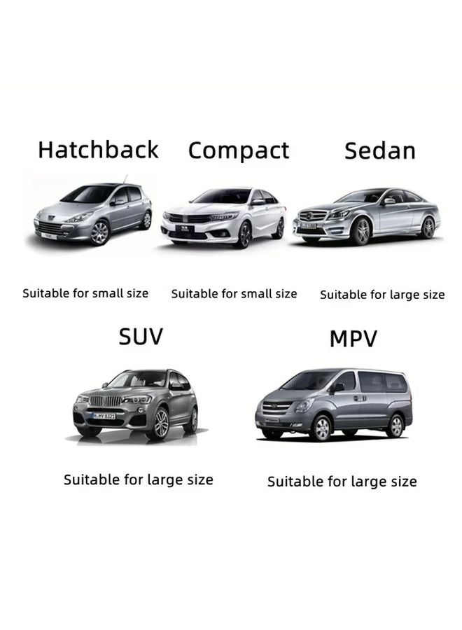 Silver Foldable Car Sunshade 360 Degree Rotating with Heat Protection Cooling UV Block for SUV Truck Sedan - Image 5