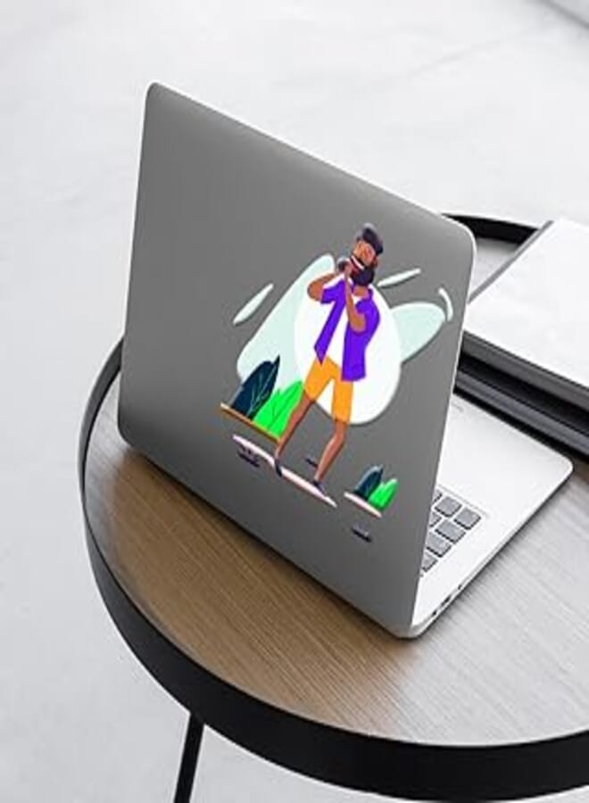 Generic Laptop skin size 15×15 on the outside and 8×7 on the inside, removable Laptop skin, Sticker multi-colored, transparent vinyl plastic sticker - 6221243349488