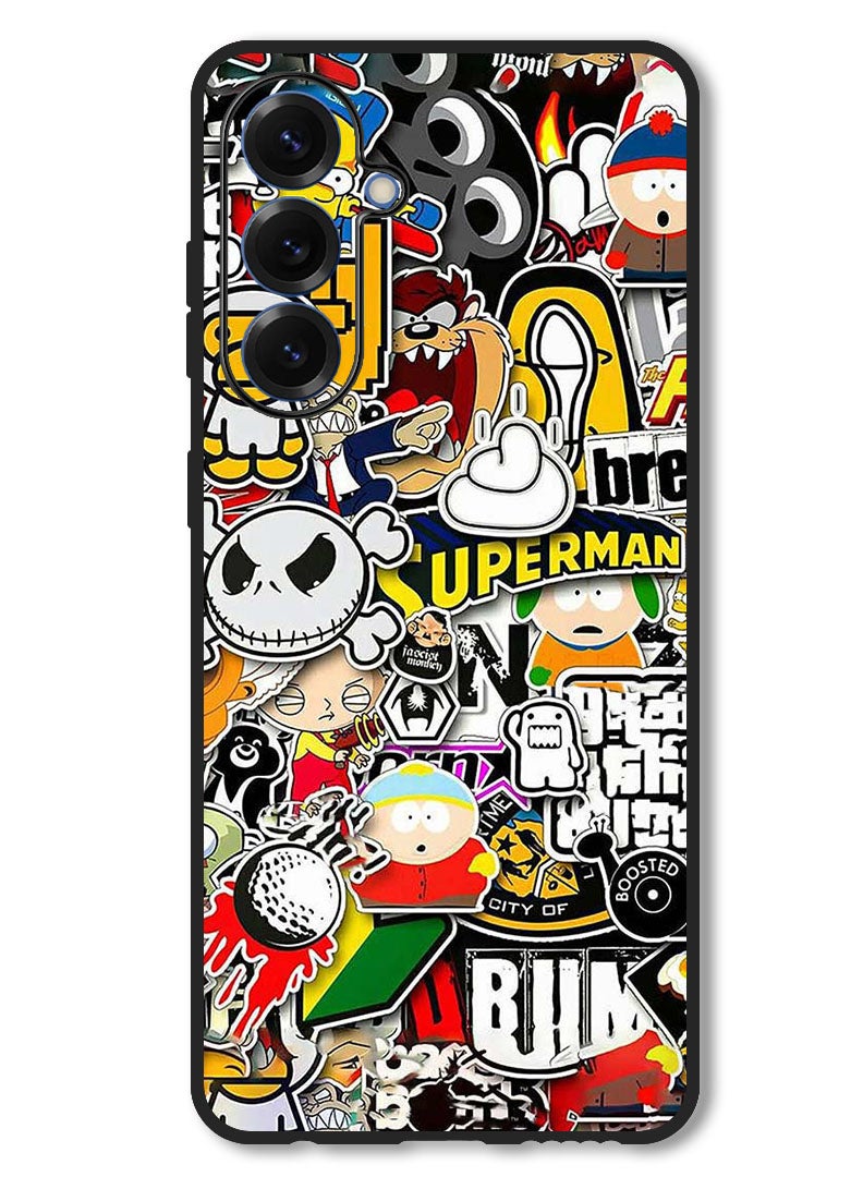 Theodor Case Compatible with Samsung Galaxy A56 Protection Shockproof Bumper Cover superhero tags - Image 1