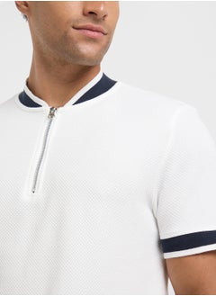 BRAVE SOUL Half Zip Polo Shirt  - Image 3