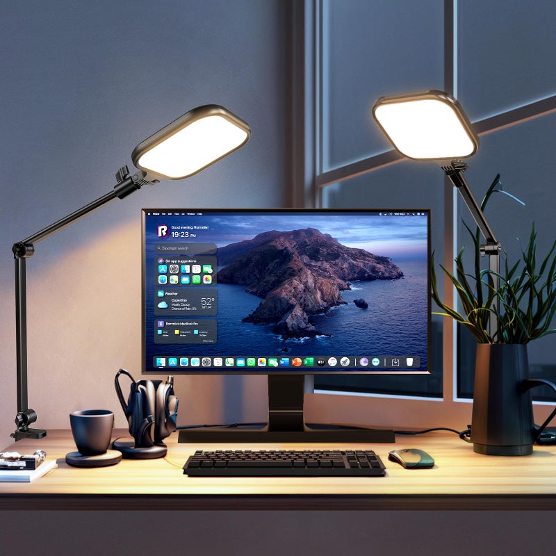 UBeesize Streaming Light 1 Pack 8 Ring Light for Desk with Clamp and Adjustable Arm Zoom Lighting for Computer Video Conference Lighting for Home Office Video Calls Streaming Podcasting - Image 2