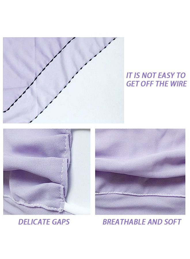 Generic Sun Chiffon protection face Mask, Veil Neck Gaiter Protector Ear Loops Collar Bandana Scarf, Dust Sports Headwear (Purple) - Image 2