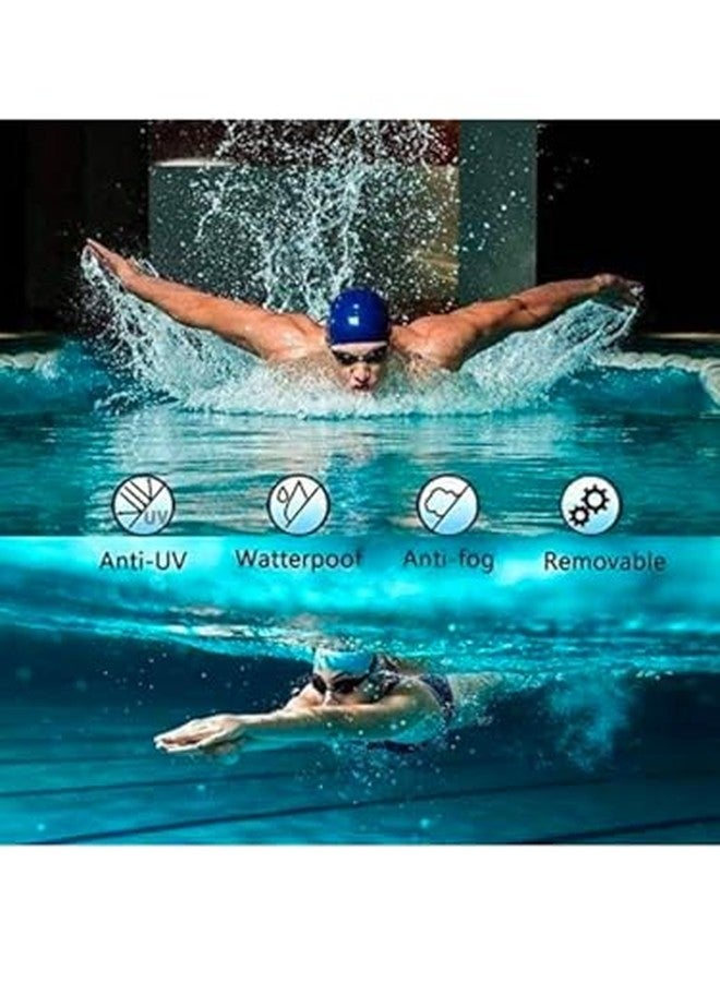 ENCANTO Silicone Swim Cap, Waterproof Blue Swimming Cap For Men, Women, Boys & Girls - Image 3