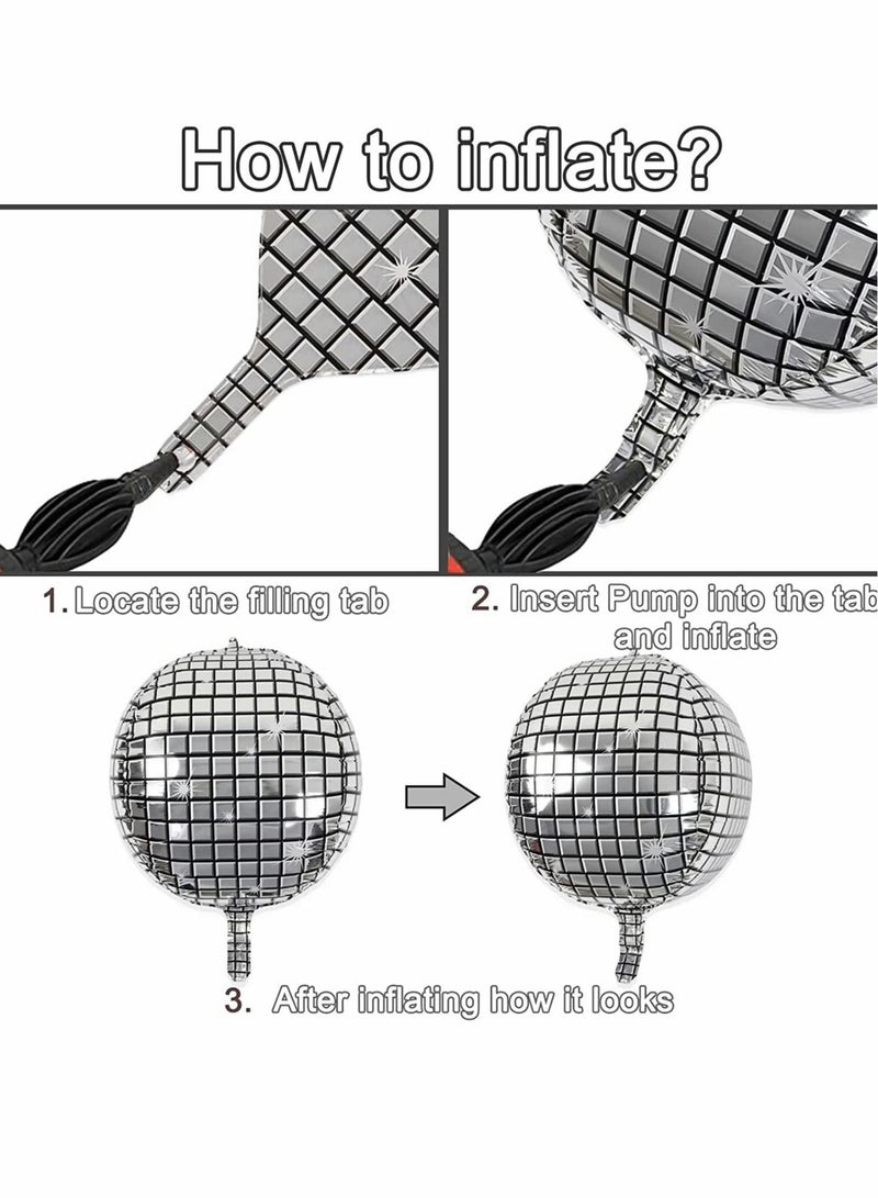 Mirror Balloons, 6 Pcs Disco Metallic Balloons for 70s Party Decorations - Image 3