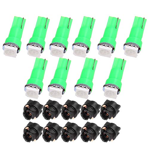 cciyu 20X T5 Green Led 1-5050 SMD Dashboard Dash Gauge Instrument Panel Gauge Cluster Light - Image 1