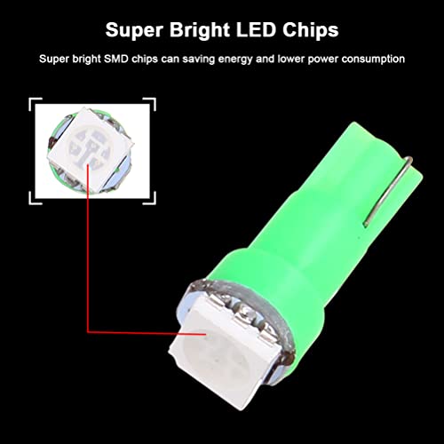 cciyu 20X T5 Green Led 1-5050 SMD Dashboard Dash Gauge Instrument Panel Gauge Cluster Light - Image 5