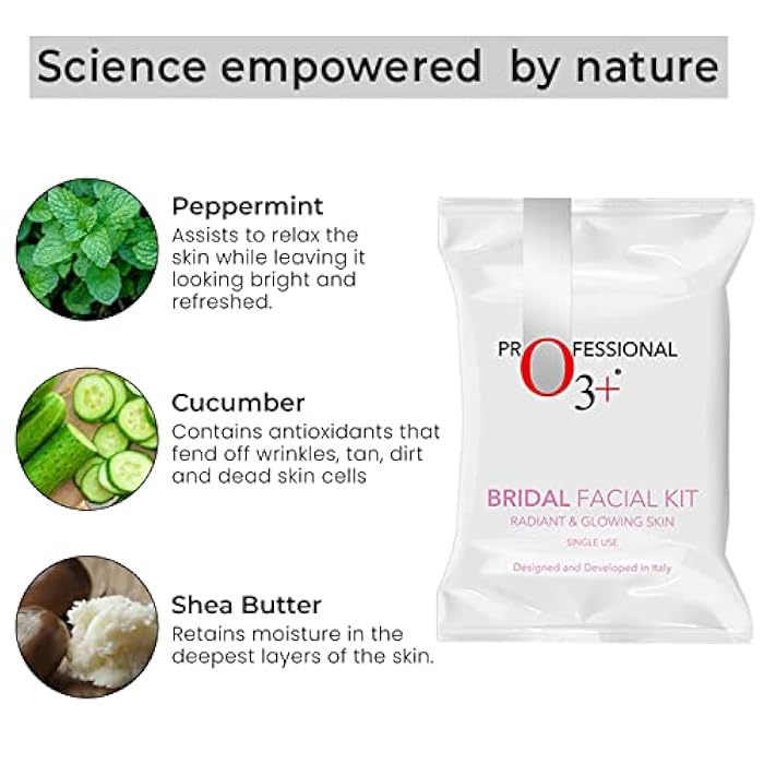 O3+ Bridal Facial Kit for Radiant & Glowing Skin - Suitable for All Skin Types (120g, Single Use) - Image 5