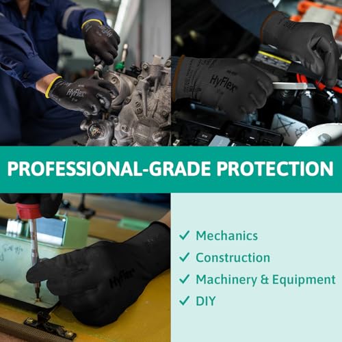 Ansell 48-101-10 Sensilite Gloves, Size 10, Black, Pack of 12 - Image 3