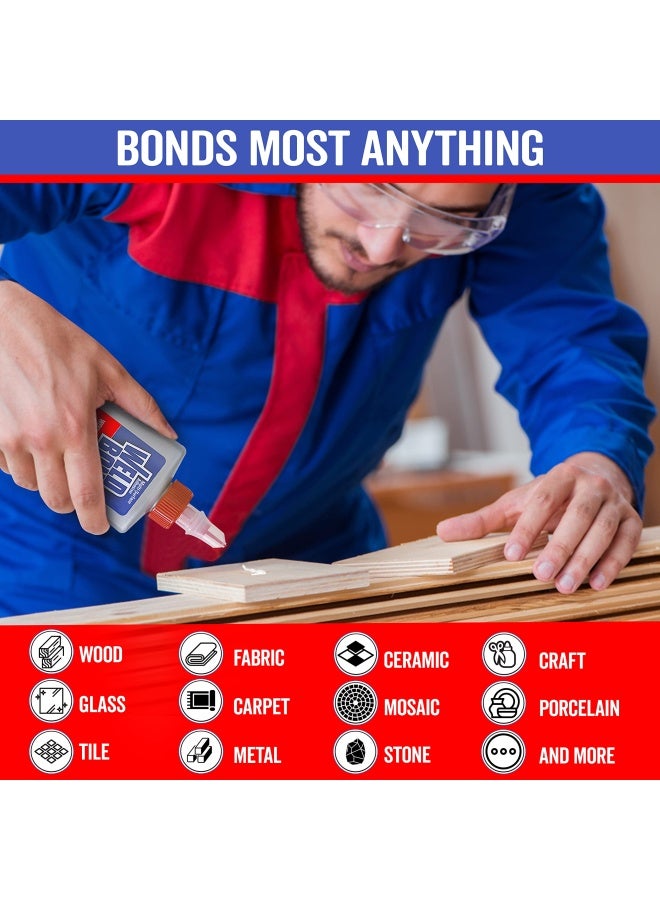 Weldbond All Purpose Glue Bonds Most Anything NonToxic Glue Use as Wood Glue or on Glass Crafts Ceramic Mosaic Porcelain Tile Stone Fabric Carpet Metal More Dries Crystal Clear 54 oz 160 ml - Image 2