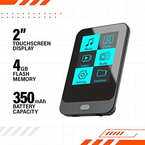 COBY 2-Inch 4GB Video MP3 Player with FM Radio (Black)|TFT LCD Touchscreen|USB 2.0 Rechargeable Lithium Battery|Plays Music, Videos, Photos, Text|Built-in Flash Drive|Super-Compact for Gym, Traveling - Image 2
