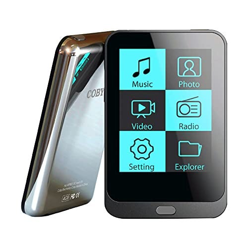 COBY 2-Inch 4GB Video MP3 Player with FM Radio (Black)|TFT LCD Touchscreen|USB 2.0 Rechargeable Lithium Battery|Plays Music, Videos, Photos, Text|Built-in Flash Drive|Super-Compact for Gym, Traveling - Image 1