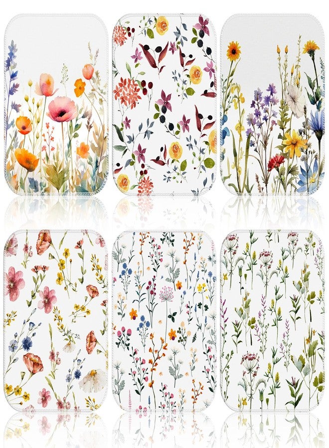 Noveread 6 Pack Reusable Cleaning Cloths Washable Cotton Kitchen Dish Towels for Home Party Supplies Bulk, 9.84x11.81in (Wildflowers) - Image 1
