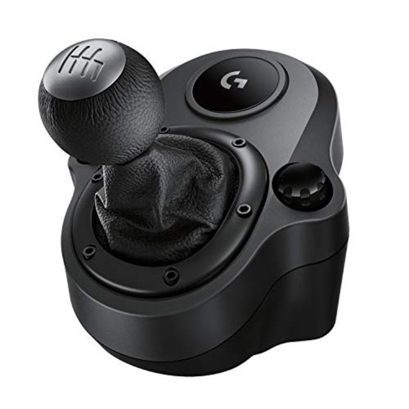 Logitech G Driving Force Racing Shifter for G29 and G920 Driving Force Racing Wheels, 2 Year Manufacturer Warranty - Black - UAE Version 6 Speed with H-Shaped Knob, Genuine Leather Knob, Integrated Mount, Compatible with G29, G920 and G923 - Image 1