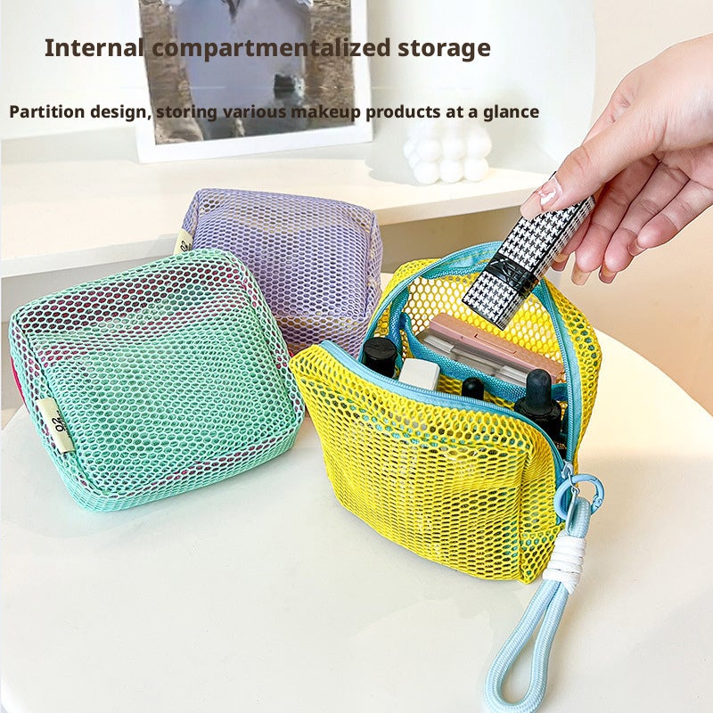 Breathable Mesh Cosmetic Bag, Portable Makeup Organizer Pouch - Image 2
