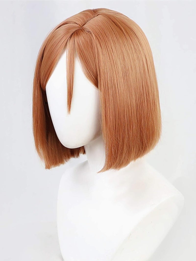LeMarnia Brown Side Parted Short Wig Bob Styling Wig for Girls Halloween Costume Cosplay Wigs - Image 4