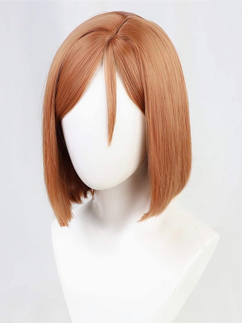 LeMarnia Brown Side Parted Short Wig Bob Styling Wig for Girls Halloween Costume Cosplay Wigs - Image 2
