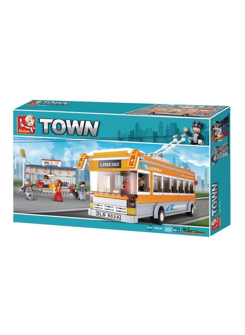 Sluban Sluban - Town Trolley Bus Bricks Set 465 Pieces - M38-B0332  - Image 1