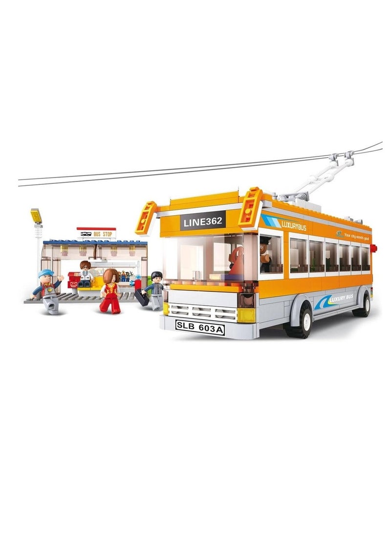 Sluban Sluban - Town Trolley Bus Bricks Set 465 Pieces - M38-B0332  - Image 2