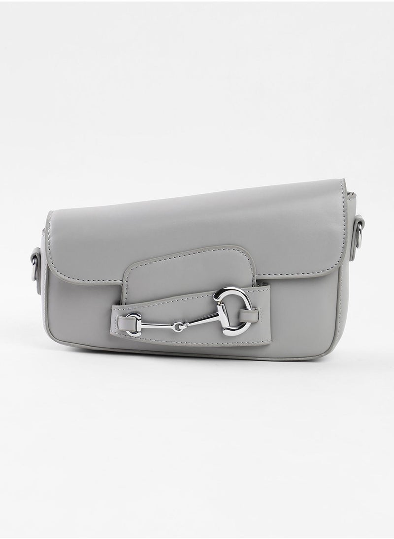 Haute Sauce - The Asymmetric Link Shoulder Bag - Ash Grey - Image 1