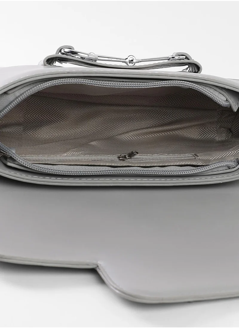 صوص هاوت The Asymmetric Link Shoulder Bag - Ash Grey