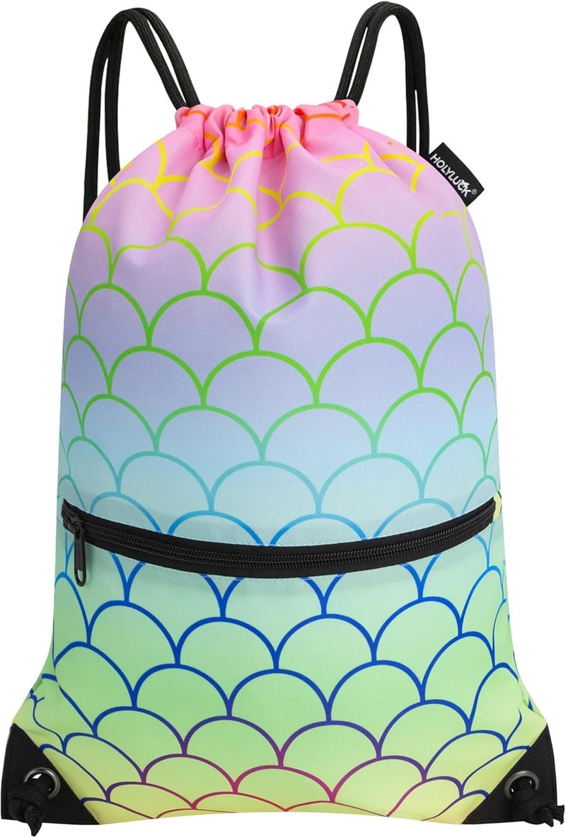 HOLYLUCK Drawstring Backpack Bag Sport Gym Sackpack - Image 1