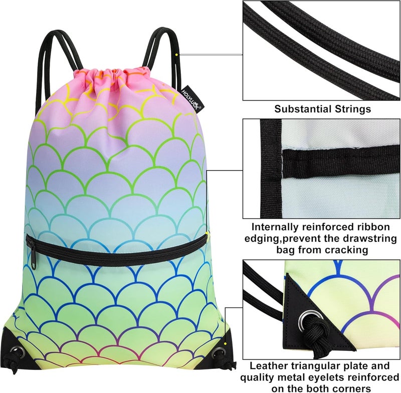 HOLYLUCK Drawstring Backpack Bag Sport Gym Sackpack - Image 3