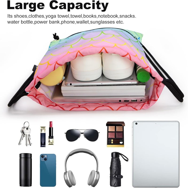 HOLYLUCK Drawstring Backpack Bag Sport Gym Sackpack - Image 5