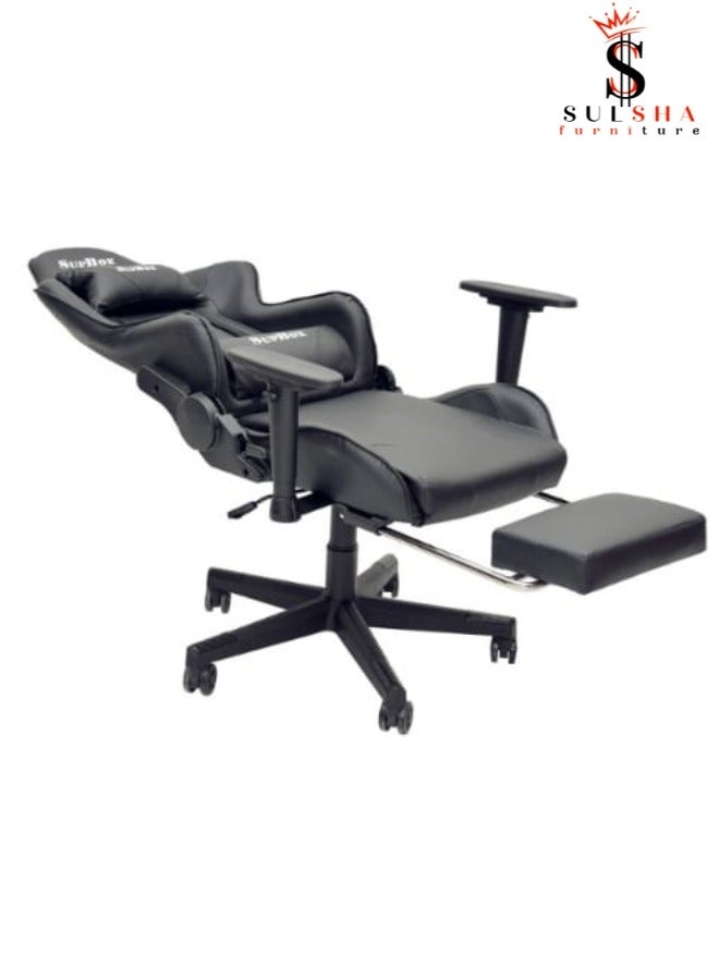 SULSHA Executive Ergonomic Computer Desk Chair for Office and Gaming with headrest back comfort and lumbar support Black - Image 3