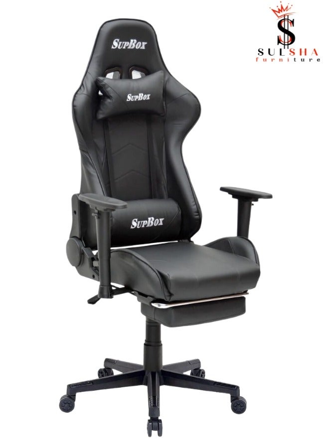 SULSHA Executive Ergonomic Computer Desk Chair for Office and Gaming with headrest back comfort and lumbar support Black - Image 1