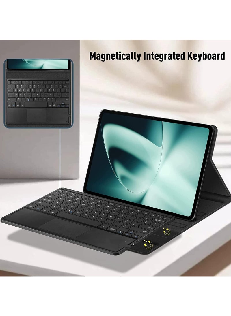 Gulf Trend Keyboard Case for OnePlus Pad 2023 (11.61 Inch Only) | Touch Trackpad, Slim Lightweight Design | Magnetically Detachable Wireless Bluetooth Keyboard | Compatible Keyboard for OnePlus 11.6-inch Tablet - Image 4