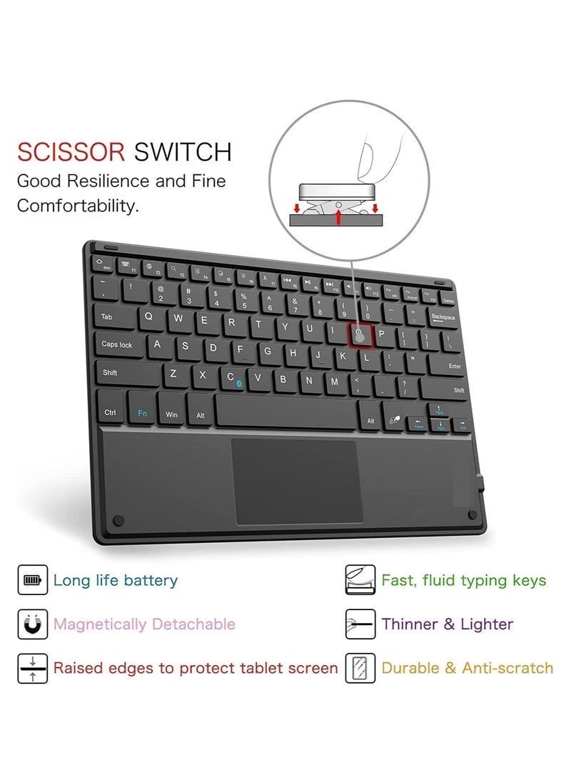 Gulf Trend Keyboard Case for OnePlus Pad 2023 (11.61 Inch Only) | Touch Trackpad, Slim Lightweight Design | Magnetically Detachable Wireless Bluetooth Keyboard | Compatible Keyboard for OnePlus 11.6-inch Tablet - Image 5