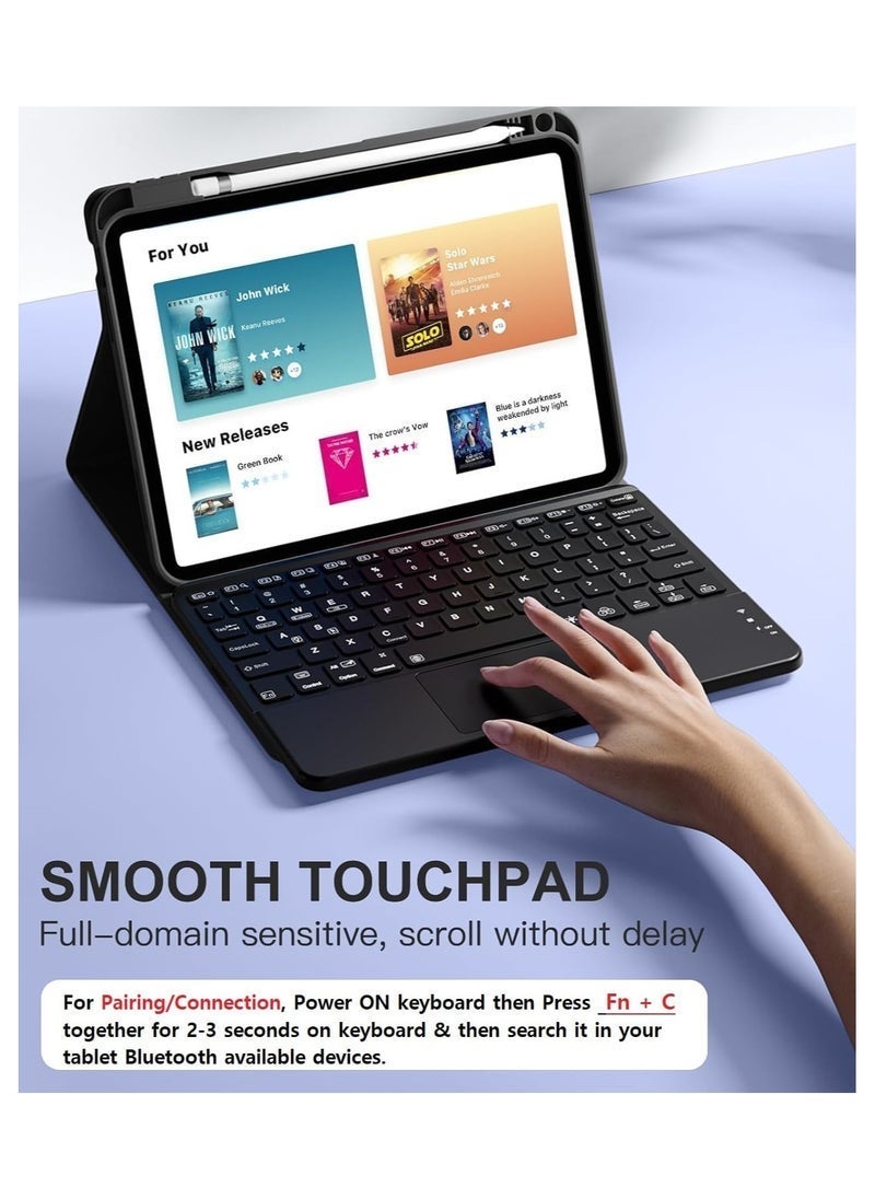 Gulf Trend Keyboard Case for OnePlus Pad 2023 (11.61 Inch Only) | Touch Trackpad, Slim Lightweight Design | Magnetically Detachable Wireless Bluetooth Keyboard | Compatible Keyboard for OnePlus 11.6-inch Tablet - Image 2