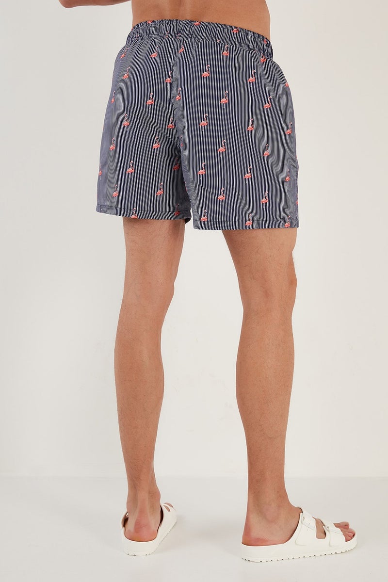 Buratti Patterned Swim Shorts with Waistband Pocket Swimsuit Short Men's Swimsuit Short 380M388  - Image 4