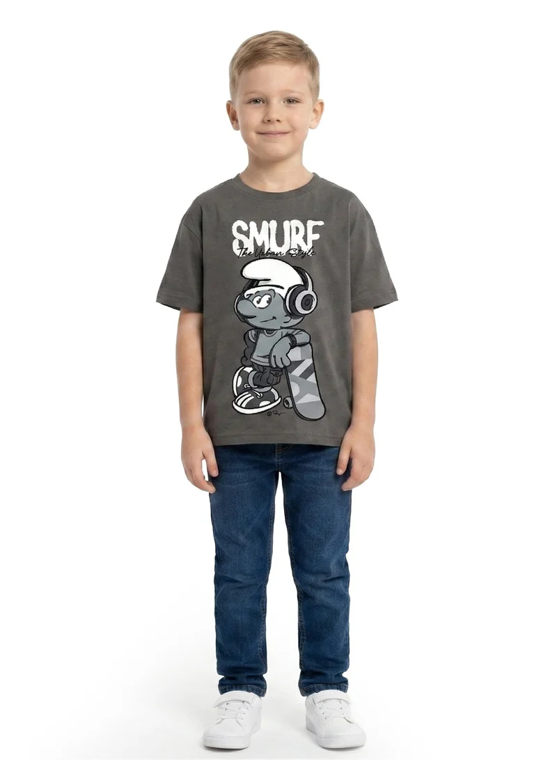 Trucare Toddler Boys Smurfs Urban Style Graphic Oversized T-Shirt