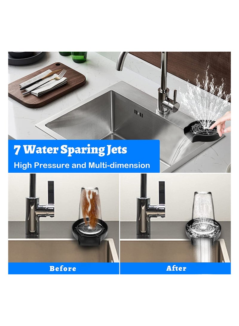 Glass Rinser for Kitchen Sink Cup bottle Washer Cleaner Accessories,Automatic Sink Cup Rinser for Baby Bottle Automatic Flushing Device - Image 5