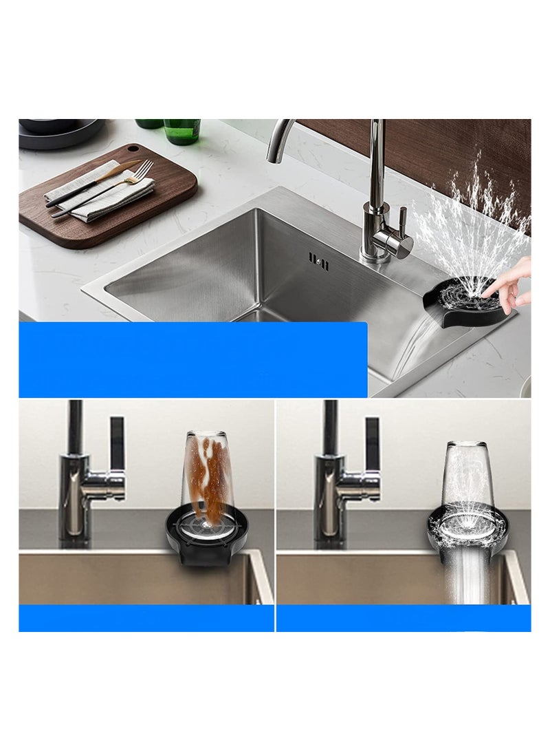 Glass Rinser for Kitchen Sink Cup bottle Washer Cleaner Accessories,Automatic Sink Cup Rinser for Baby Bottle Automatic Flushing Device - Image 4