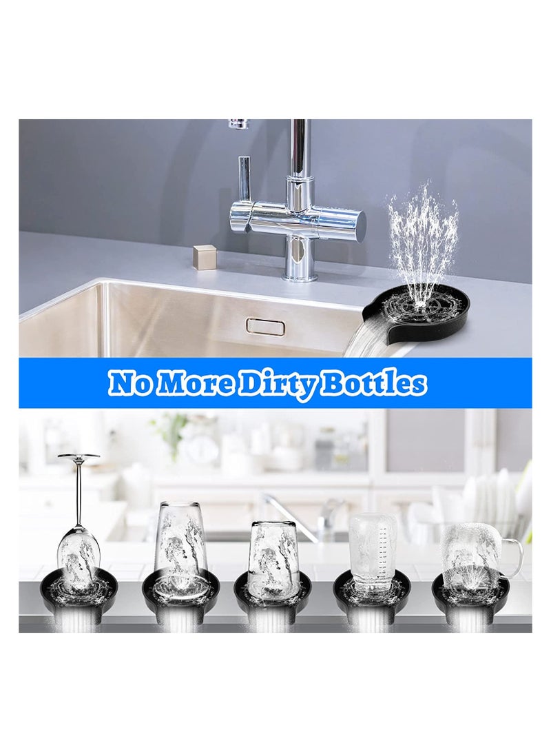 Glass Rinser for Kitchen Sink Cup bottle Washer Cleaner Accessories,Automatic Sink Cup Rinser for Baby Bottle Automatic Flushing Device - Image 3