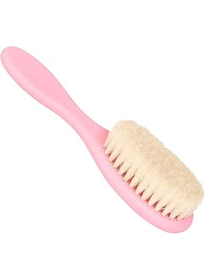 Pink Handle Shower Brush Body Scrubber Bathing Hair Brush for Newborn Care - Image 1