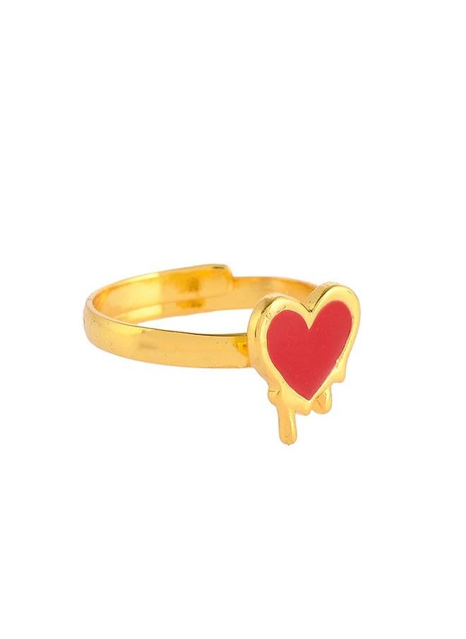 VOYLLA Valentine's Day Collection Red Heart Adjustable Ring  - Image 2