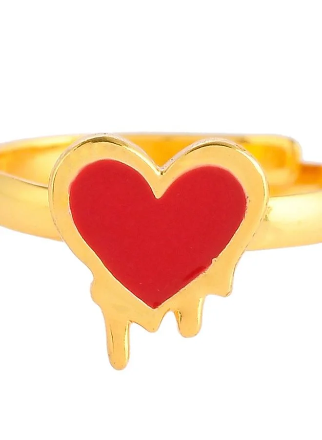 فويلا Valentine's Day Collection Red Heart Adjustable Ring