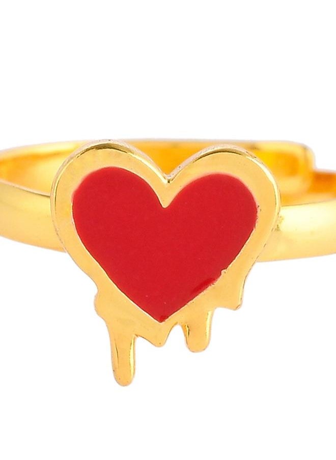 VOYLLA Valentine's Day Collection Red Heart Adjustable Ring  - Image 3
